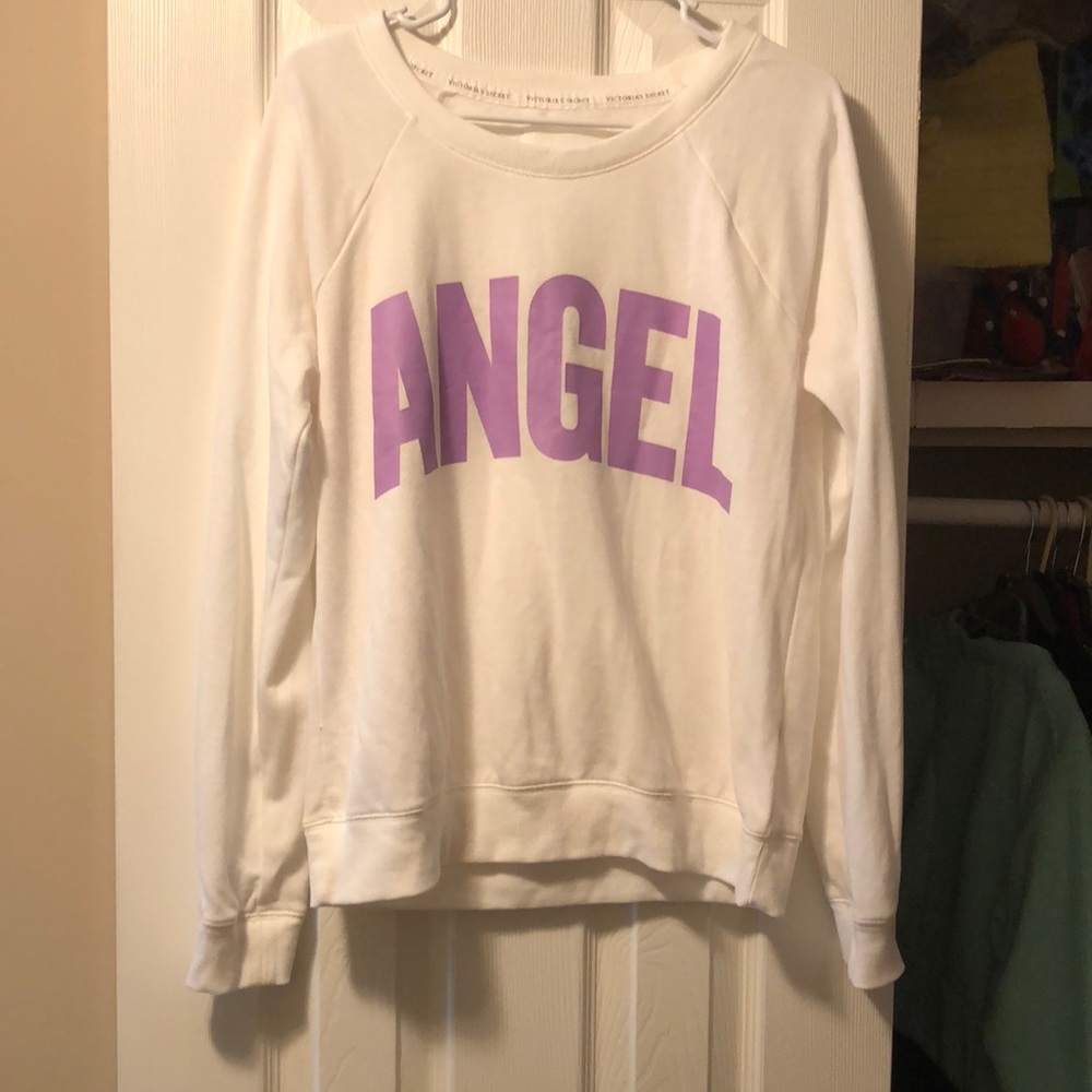 Like new white Victoria’s Secret sweat shirt
